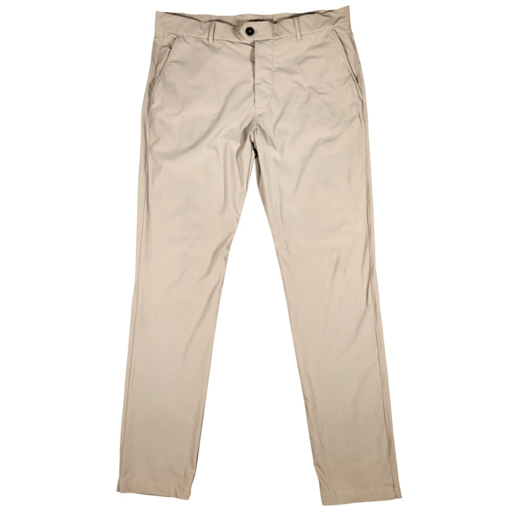 Greyson Pants Mens 34 Montauk Trousers Khaki Tan Technical Stretch Golf EUC